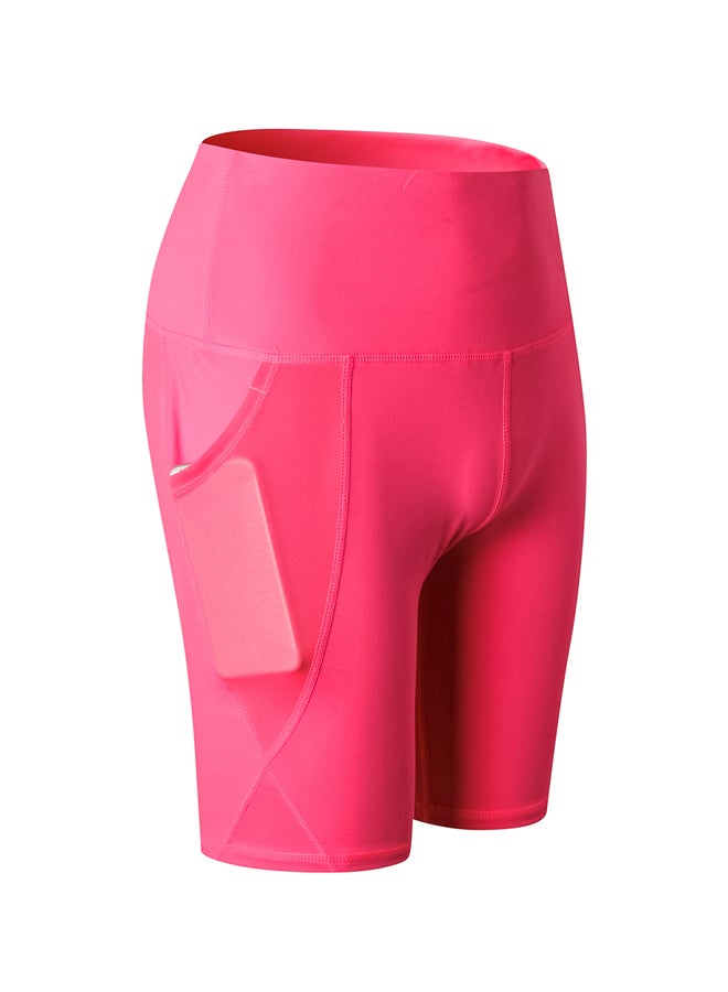 Sports Yoga Short Training Pants Rose  - Image 1
