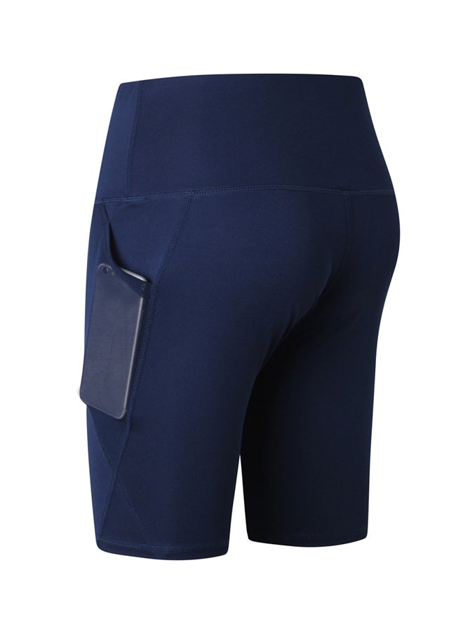 Sports Yoga Short Training Pants Dark Blue  - Image 2