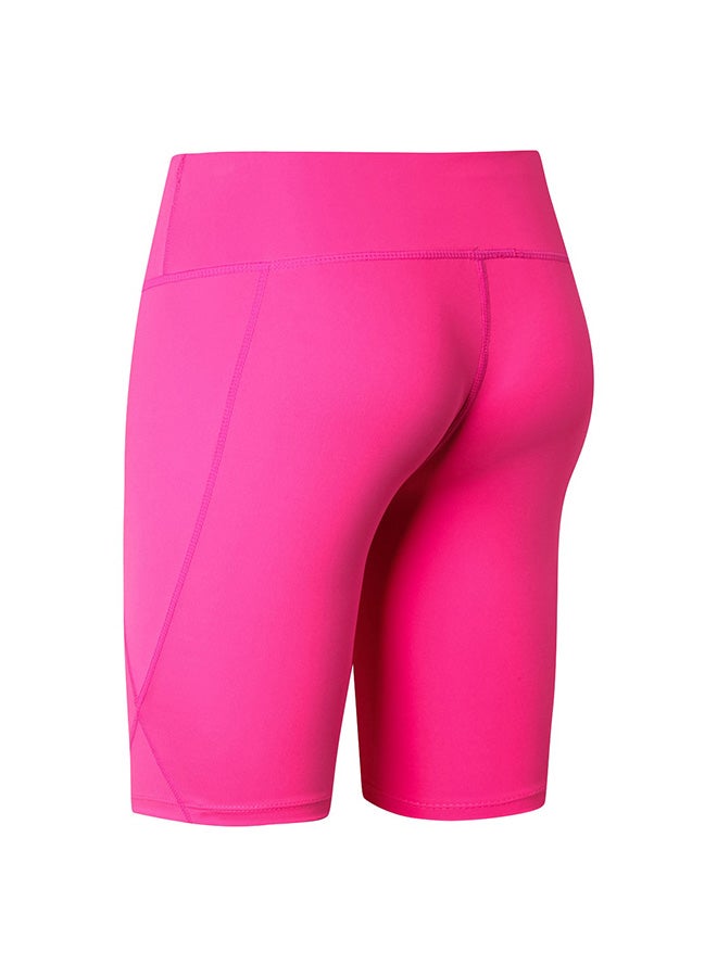 Generic - Stretchable High Waist Yoga Short Pants Rose - Image 1