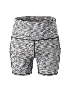 Stretchable High Waist Yoga Short Pants Grey