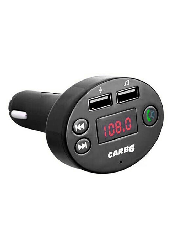 Quelima Dual USB Car Charger With Bluetooth Handsfree Kit FM Transmitter  - Image 2