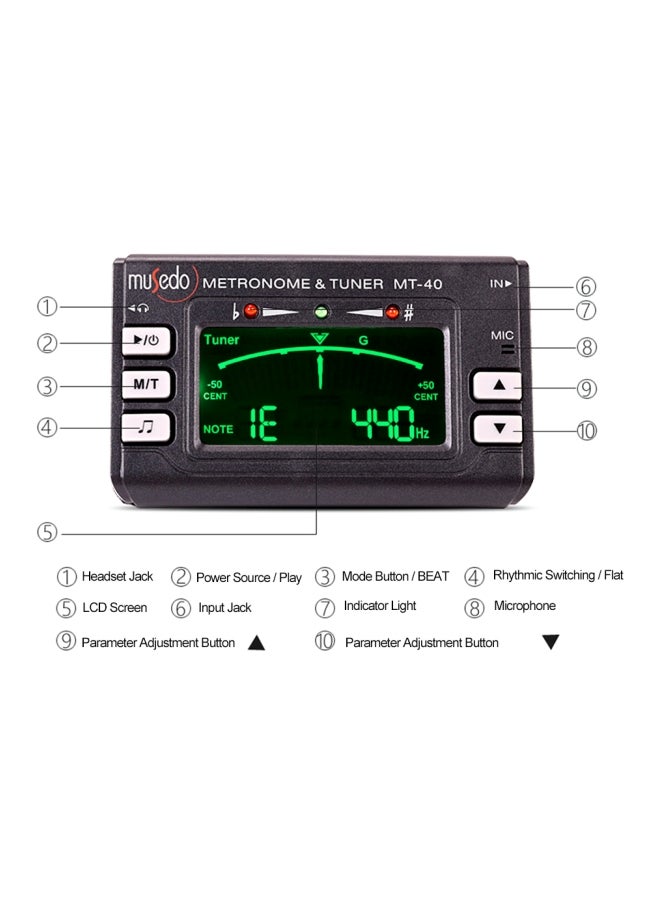 Musedo 3-In-1 Portable Metronome Tuner - Image 3