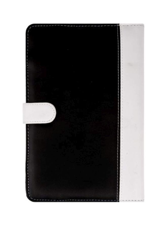 VanGoddy - Portfolio Case For Azend Group Corp Envizen V7023D/Dragon Touch Y88x And Y88/NeuTab N7 Tablet With Headphone White/Black - Image 1