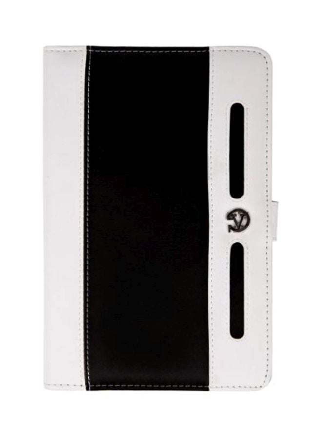 VanGoddy - Portfolio Case For Azend Group Corp Envizen V7023D/Dragon Touch Y88x And Y88/NeuTab N7 Tablet With Headphone White/Black - Image 1