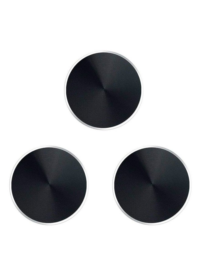 iTelker 3-Piece Mounting Kits Stickers For Universal Magnetic Car Holder Black