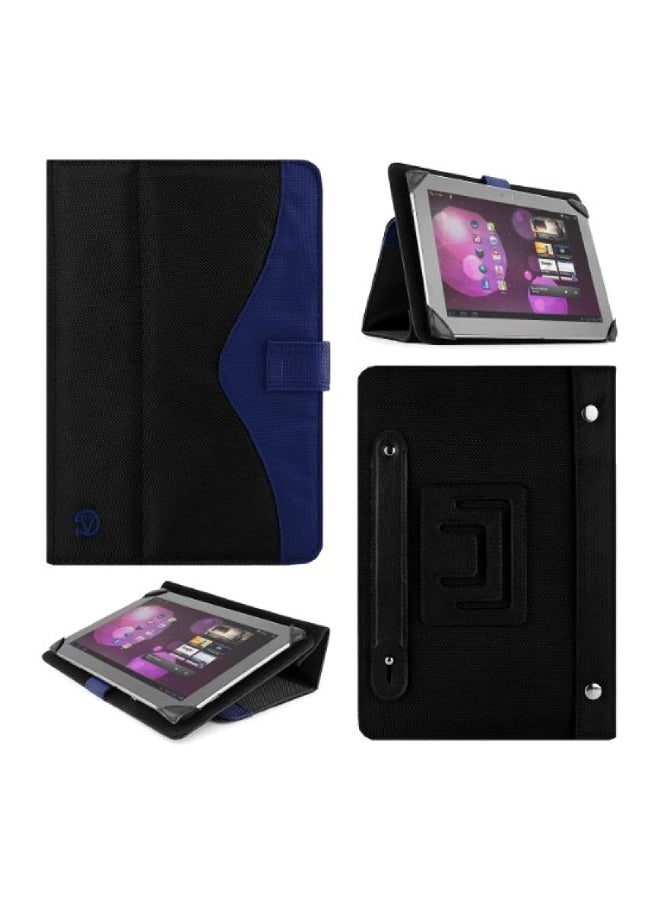 VanGoddy - Protective Folio Case For VitalASC/Azend/Contixo/Chuwi/iRulu Tablets Black/Blue - Image 1