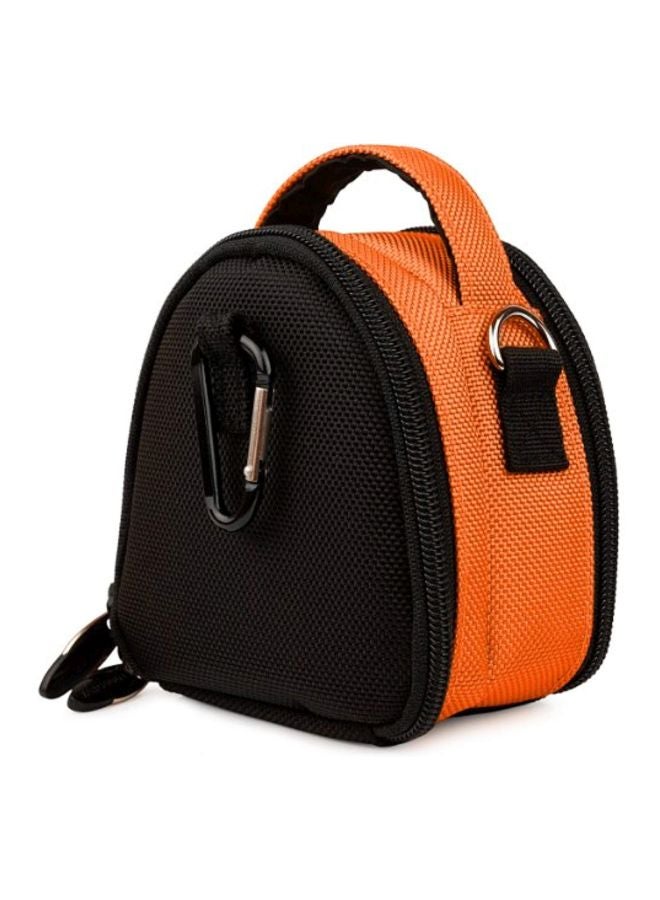 VanGoddy - Protective Carrying Case For Casio Exilim EX-Series Digital Cameras With Mini Tripod And Screen Protector Orange/Black - Image 1