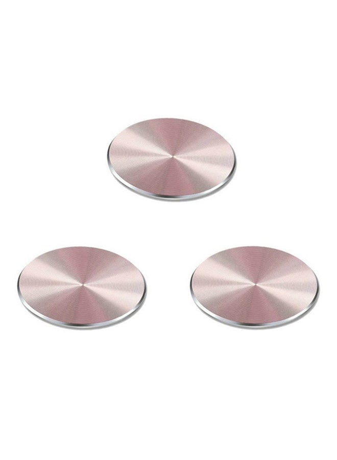 iTelker 3-Piece Mounting Kits Stickers For Universal Magnetic Car Holder Rose Gold