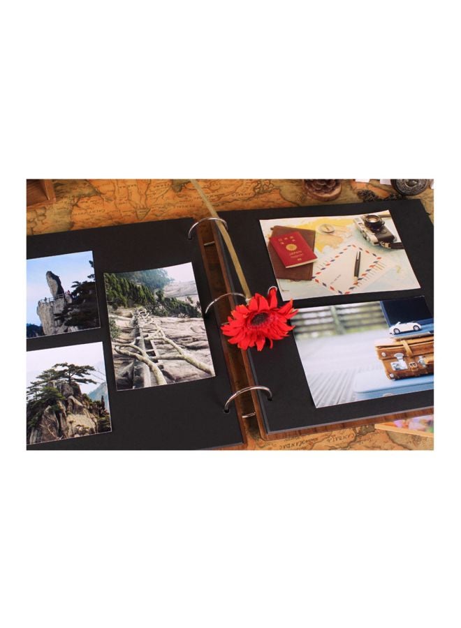 Sunfuny Wooden Cover Photo Album Brown 26x26centimeter  - Image 5