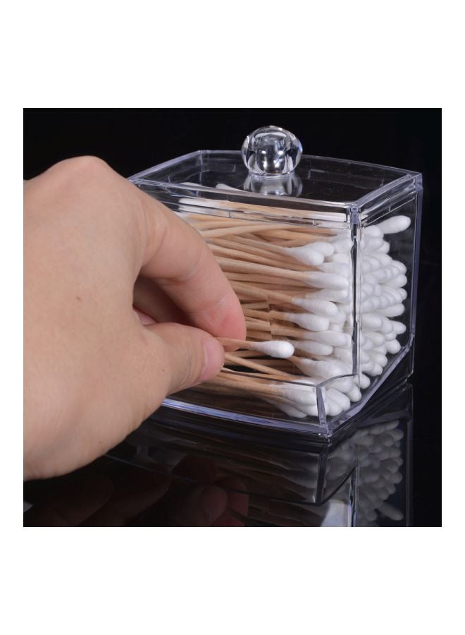 Transparent Makeup Cosmetic Container Storage Holder Box Gold - Image 4