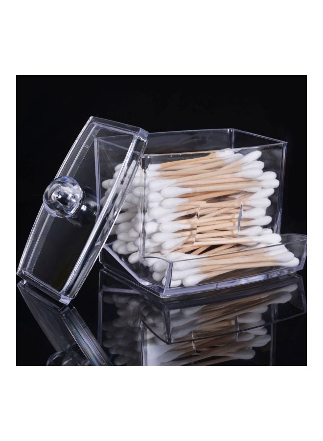 Transparent Makeup Cosmetic Container Storage Holder Box Gold - Image 5
