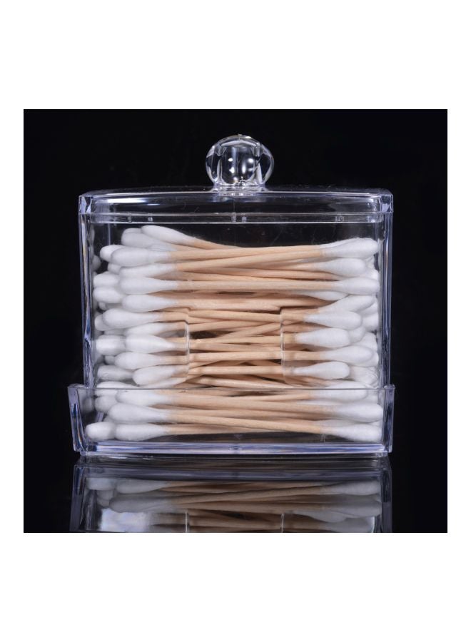 Transparent Makeup Cosmetic Container Storage Holder Box Gold - Image 3