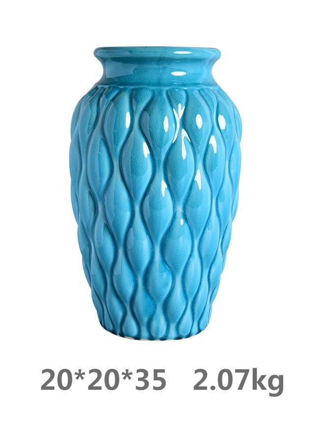 Sharpdo Irregular Striped Vase Blue  - Image 2