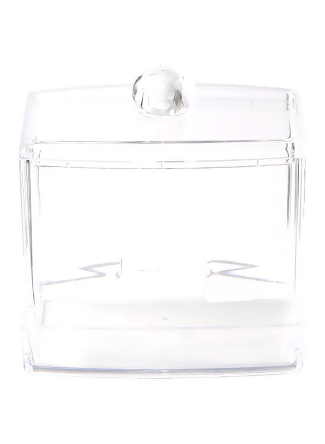 Transparent Makeup Cosmetic Container Storage Holder Box Gold - Image 1