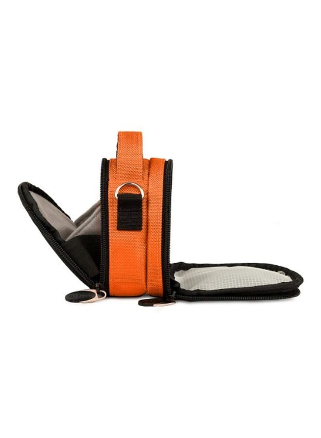VanGoddy - Protective Carrying Case For Casio Exilim EX-Series Digital Cameras With Mini Tripod And Screen Protector Orange/Black - Image 1