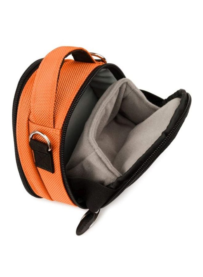 VanGoddy - Protective Carrying Case For Casio Exilim EX-Series Digital Cameras With Mini Tripod And Screen Protector Orange/Black - Image 1