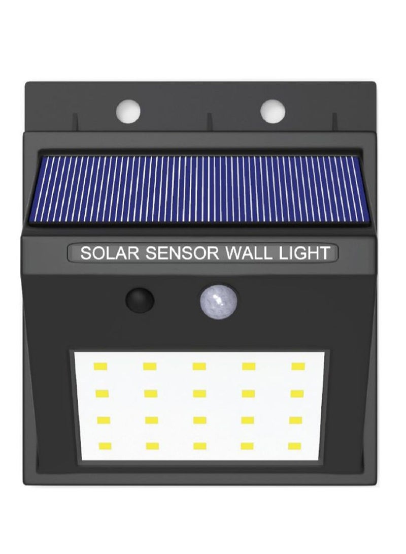 VLITE Waterproof Solar Wireless Security Motion Sensor LED Night Light Black 