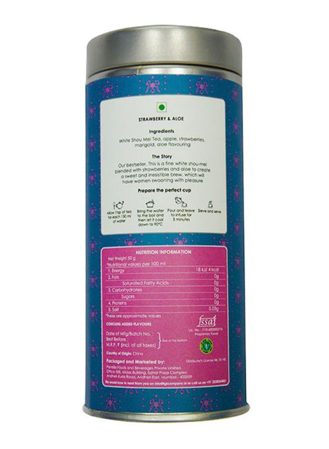 The Good Life Company (TGL Co.) Strawberry And Aloe White Leaf Tea 50grams - Image 2
