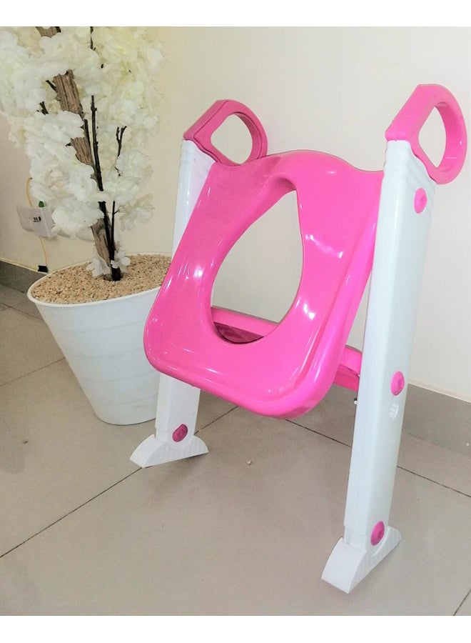 MNT FoldableToilet Training Seat Pink/White 530 x 450 x 405centimeter - Image 2