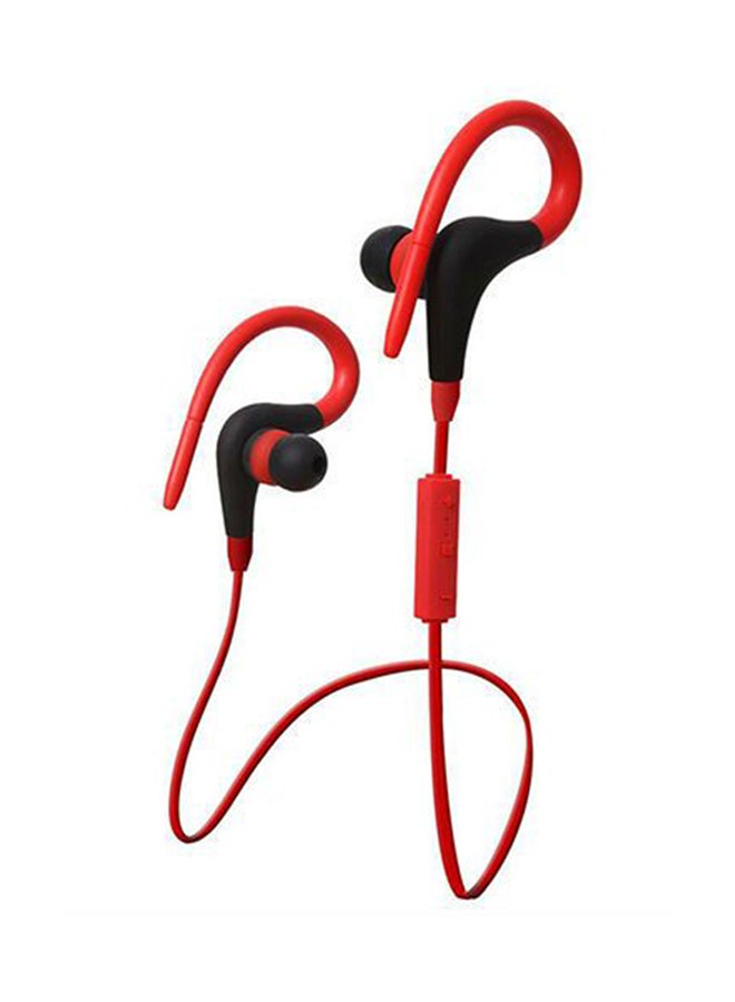 بيوينتي سماعة أذن داخلية لاسلكية بميكرفون أحمر وأسود - Image 1
