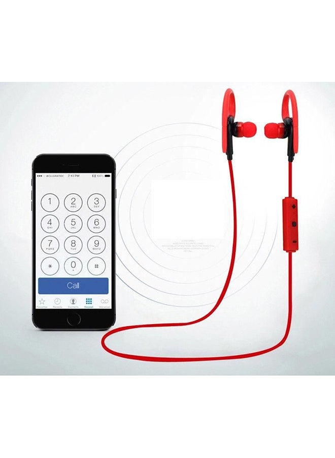 بيوينتي سماعة أذن داخلية لاسلكية بميكرفون أحمر وأسود - Image 3