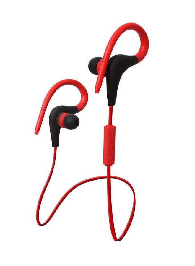 بيوينتي سماعة أذن داخلية لاسلكية بميكرفون أحمر وأسود - Image 1