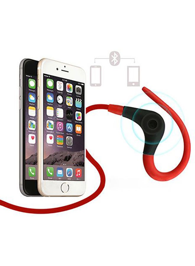 بيوينتي سماعة أذن داخلية لاسلكية بميكرفون أحمر وأسود - Image 2