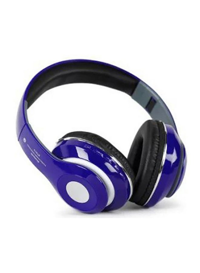 بيوينتي سماعة رأس لاسلكية توضع فوق الأذن مزودة بميكروفون أزرق - Image 2