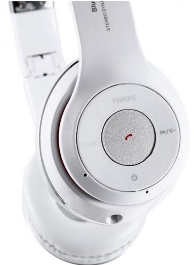 بيوينتي سماعة رأس لاسلكية توضع فوق الأذن مزودة بميكروفون أبيض - Image 4