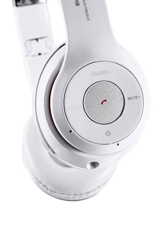 بيوينتي سماعة رأس لاسلكية توضع فوق الأذن مزودة بميكروفون أبيض - Image 4