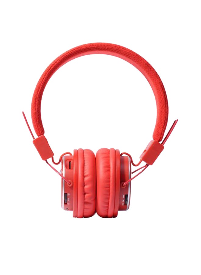 Beauenty Wireless Over-Ear Headphone With Mic Red