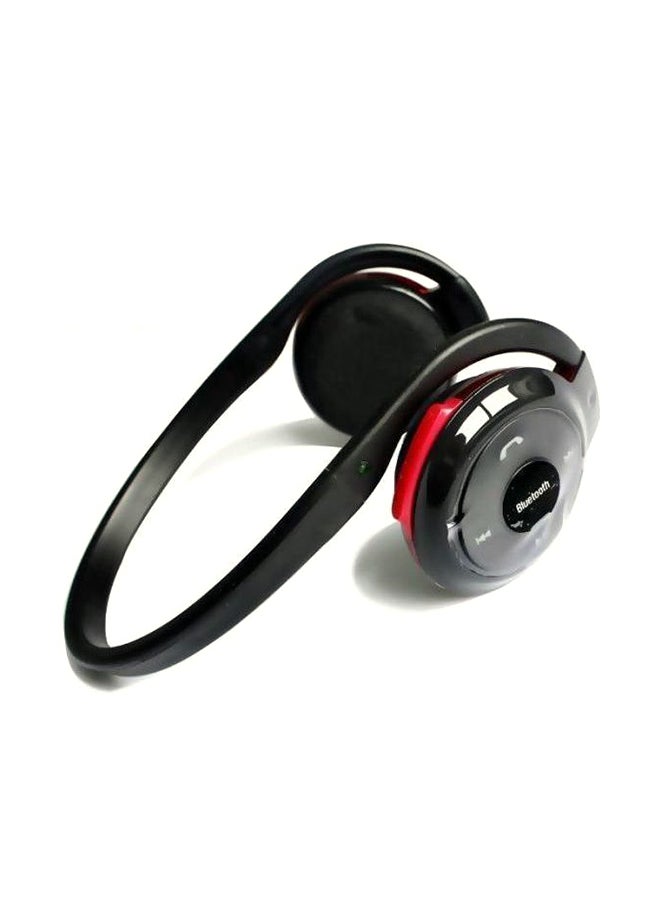 بيوينتي سماعة رأس لاسلكية توضع فوق الأذن مزودة بميكروفون أسود