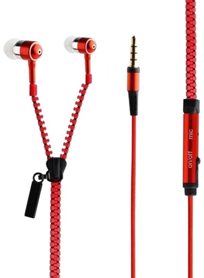 Beauenty 3.5mm In-Ear Zipper Earphone Red 