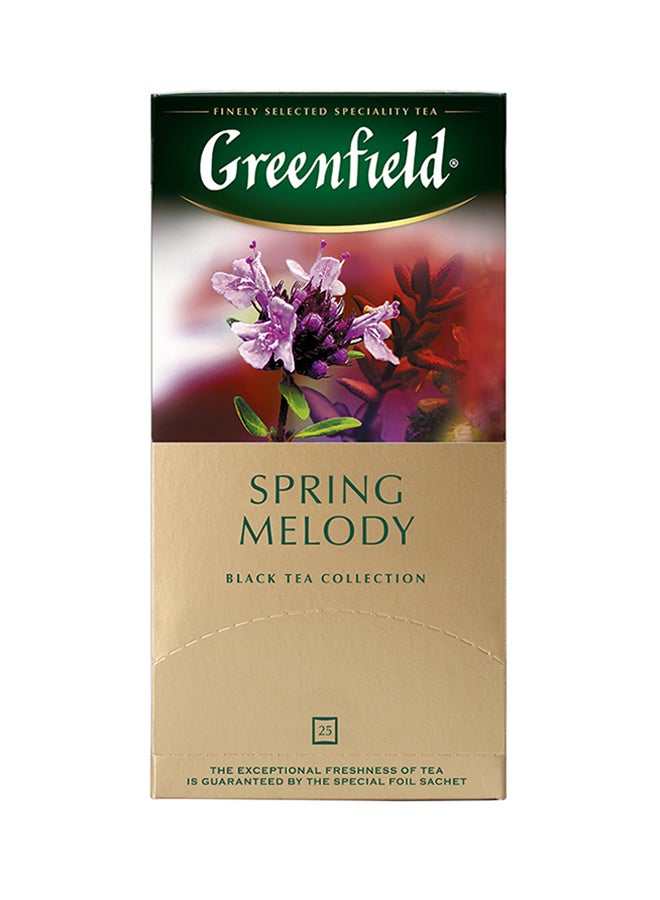 عبوة شاي أسود سبرينج ميلودي، 25 قطعة 2جرام