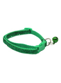 Bluelans Shiny Quick Release Buckle Necklace With Bell Pendant Green 