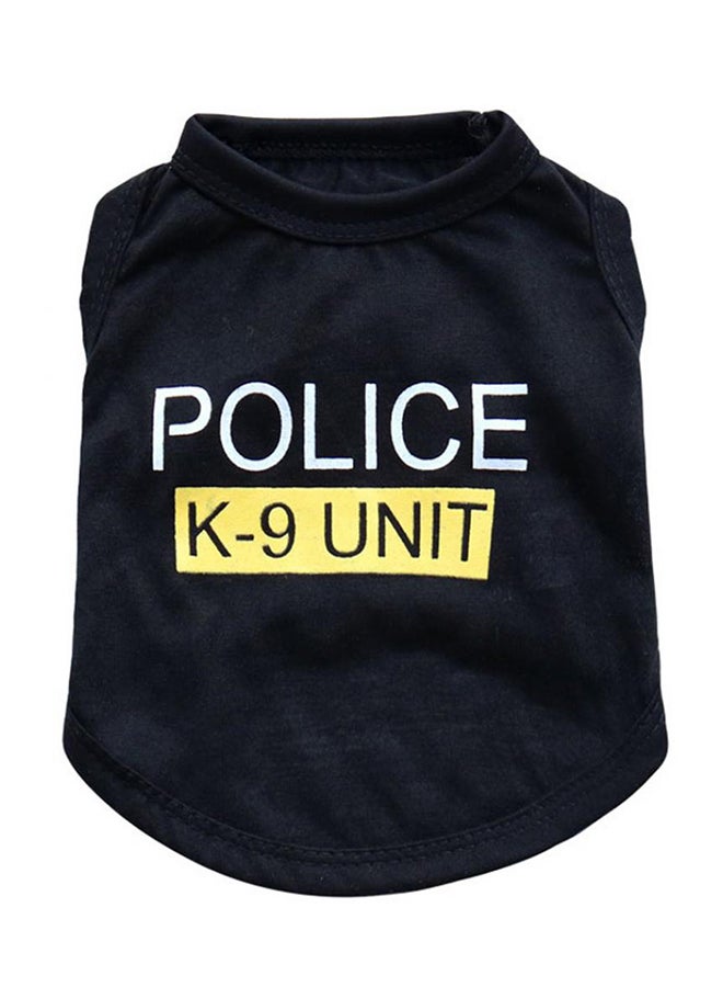Bluelans Vest Puppy Police Letters T-Shirt Summer Pet Apparel Black  - Image 1