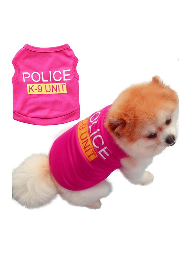 Vest Puppy Police Letters T-Shirt Summer Pet Apparel Pink - v1558957978/N26246300A_3