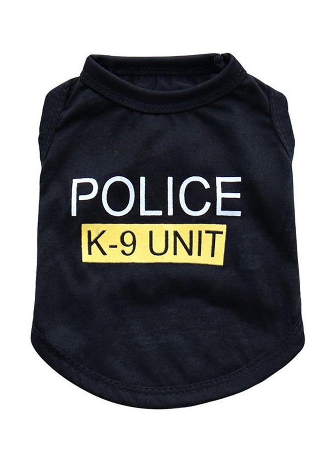 Bluelans Vest Puppy Police Letters T-Shirt Summer Pet Apparel Black - Image 1