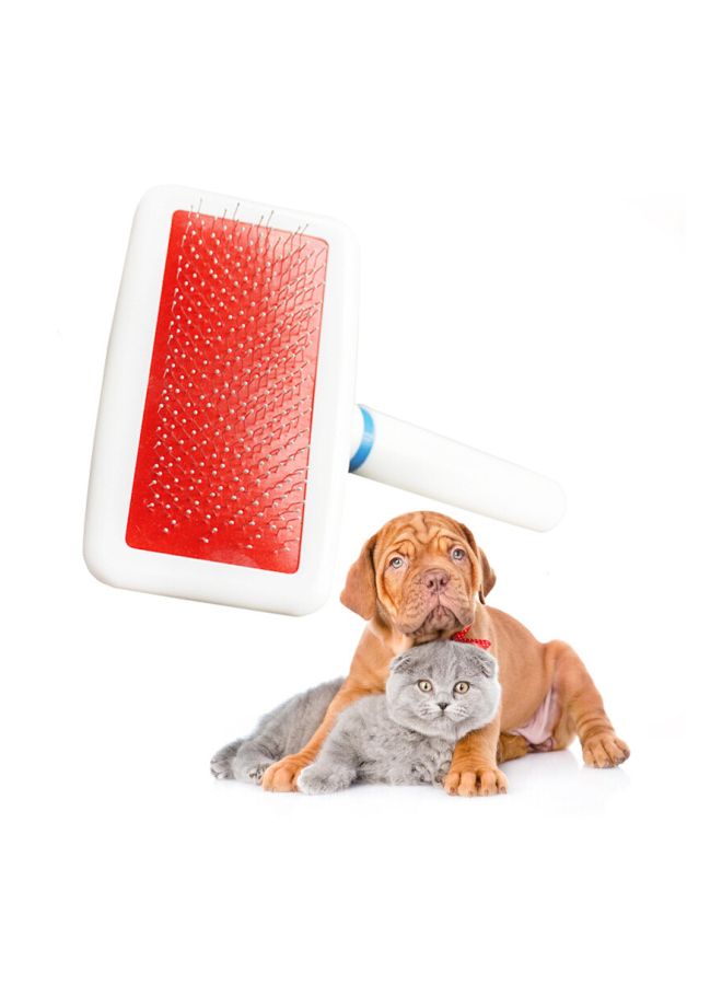 فرشاة لإزالة الشعر والوبر أبيض/أحمر/فضي - Image 3