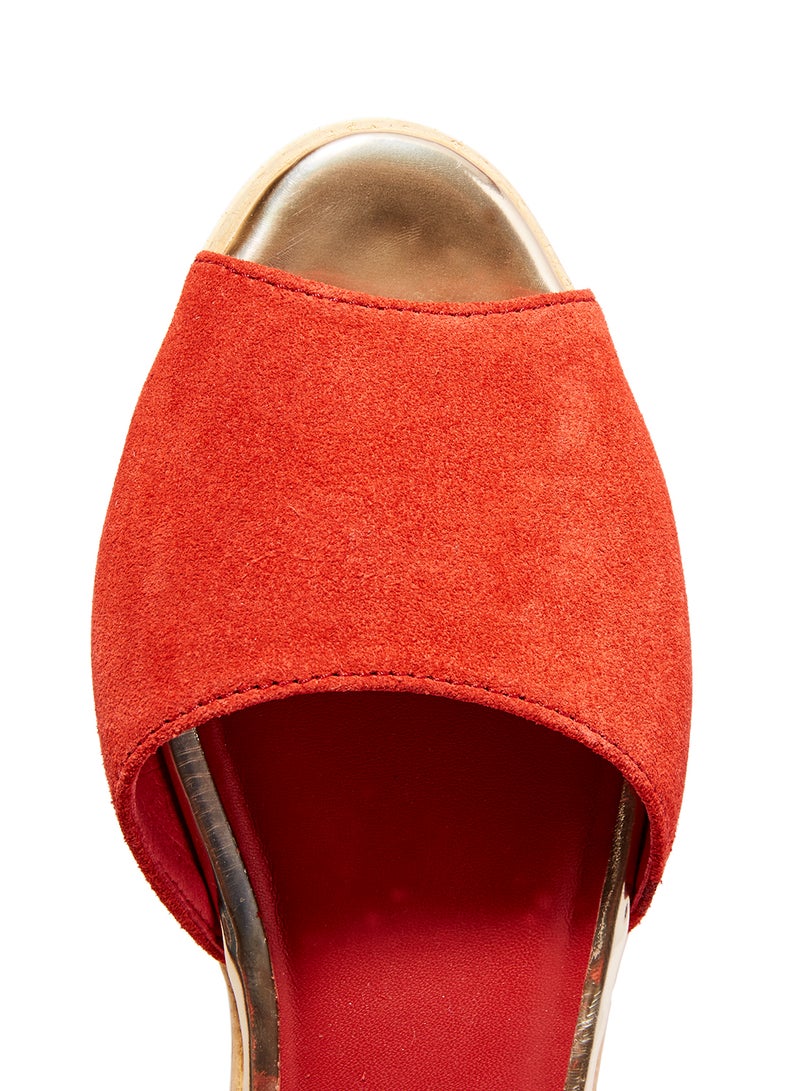 AEROSOLES Lace Up  Sandals Red  - Image 3
