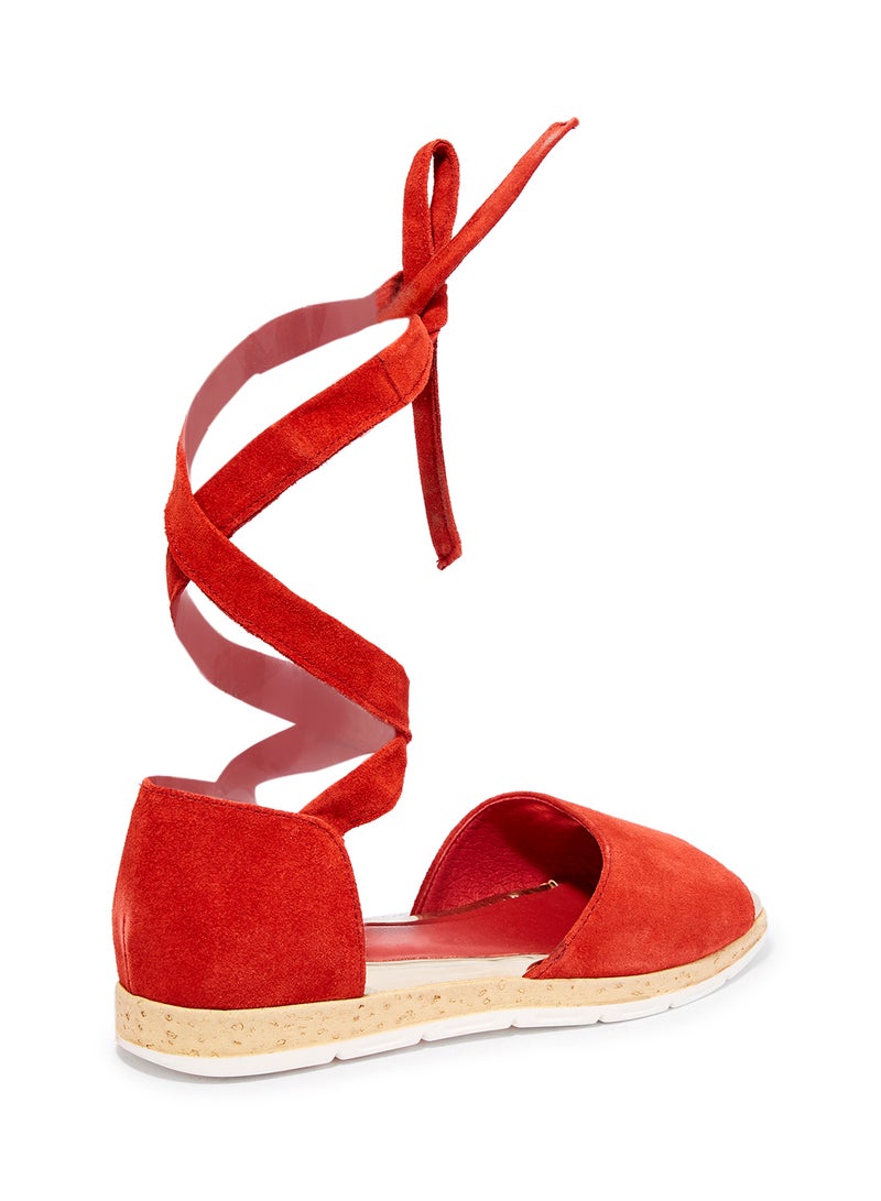 AEROSOLES Lace Up  Sandals Red  - Image 2