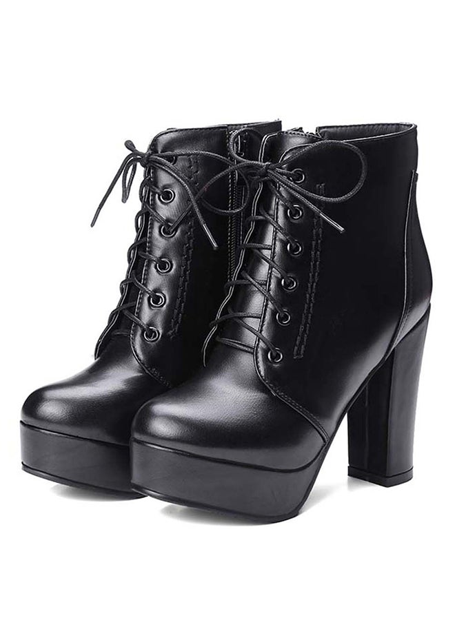 GFM - Lace-Up Ankle Boots Black - Image 1