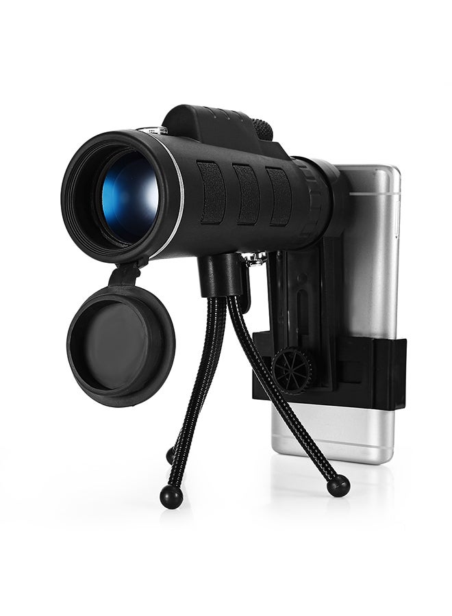 Monocular Telescope HD Night Vision Prism Scope With Phone Clip Tripod Black - Image 2