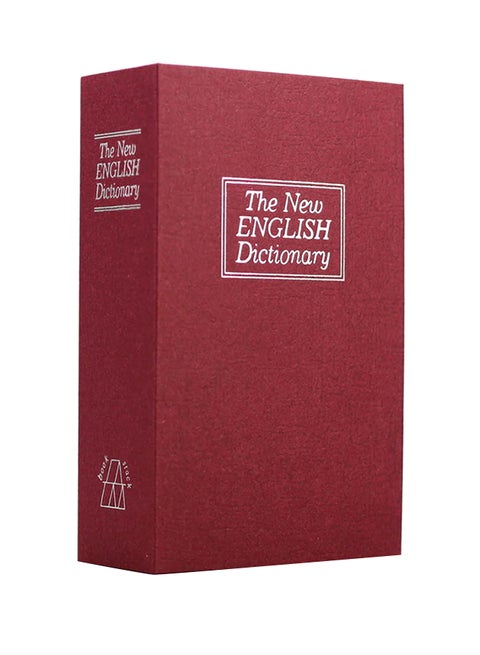Hazardous Dictionary Book Safe With Key Lock Red 18x11.5cm