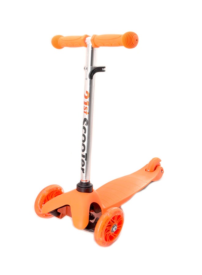 3 Wheel Kick Scooter With Comfortable Non Slip Handle For Better Grip Orange 3kg  - Image 1