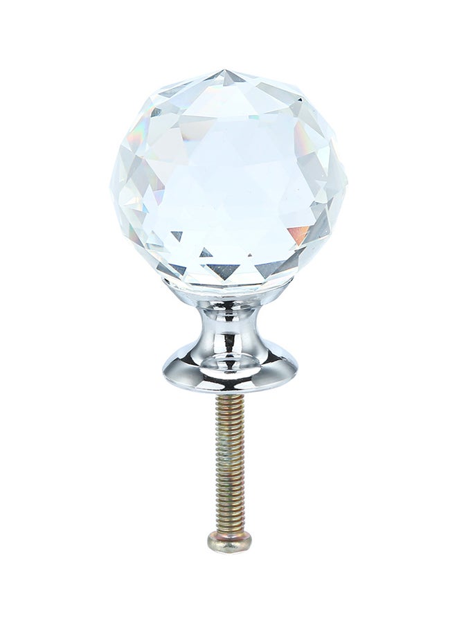 مقبض سحب الباب بتصميم على شكل ألماسة زجاجية كريستالية فضي 4x3x3Ø³Ù†ØªÙŠÙ…ØªØ± - Image 3