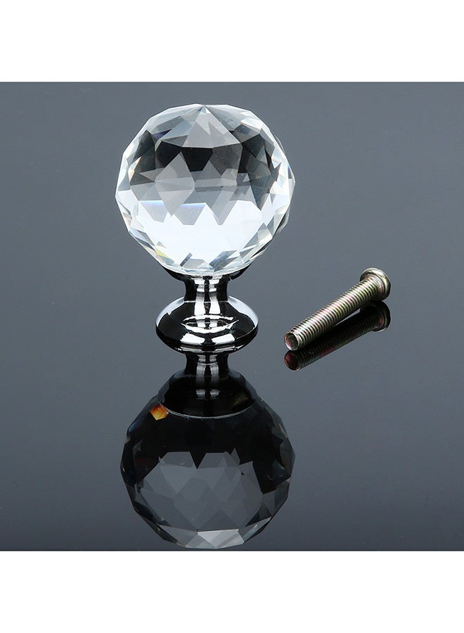 مقبض سحب الباب بتصميم على شكل ألماسة زجاجية كريستالية فضي 4x3x3Ø³Ù†ØªÙŠÙ…ØªØ± - Image 2