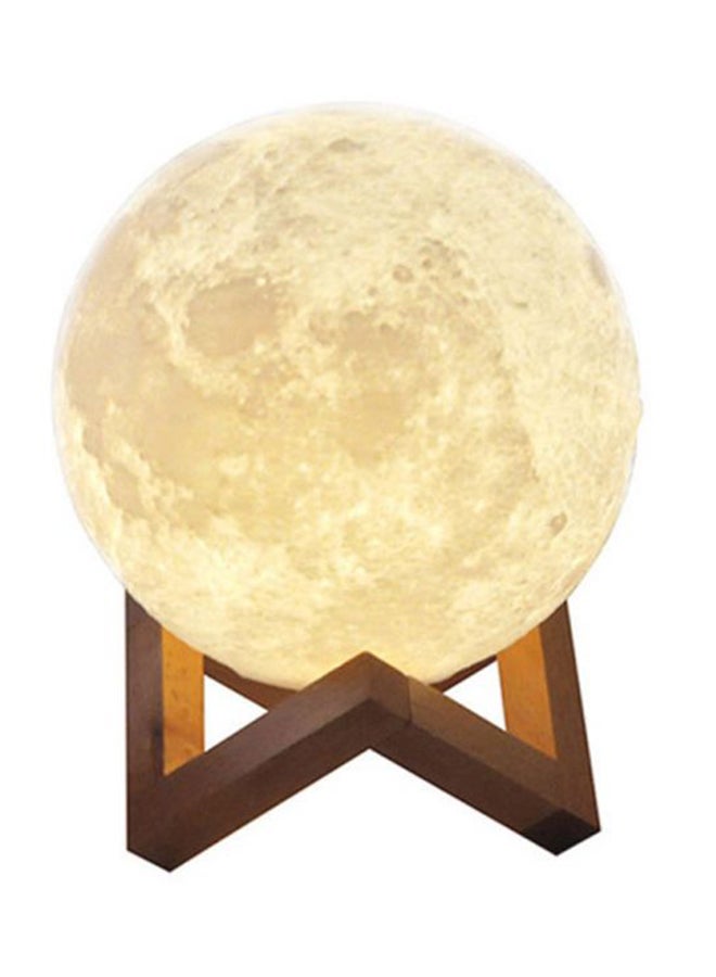 Beauenty 3D USB LED Moon Lamp With Stand Beige/Brown 21cm  - Image 1