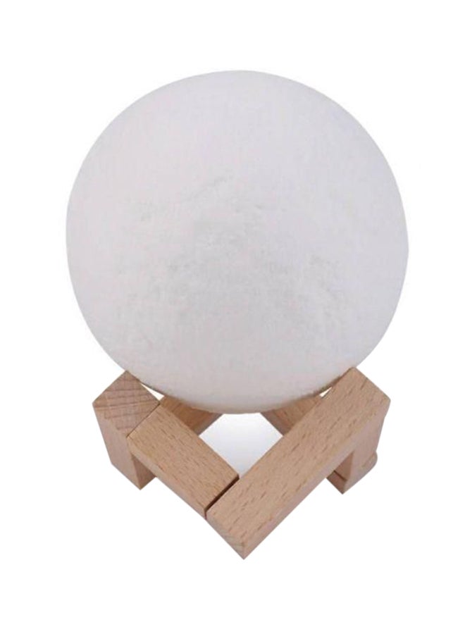 بيوينتي مصباح ليلي LED على شكل قمر بطباعة ثلاثية الأبعاد أبيض/بيج 12.4 x 12.4 x 12.4سم - Image 1