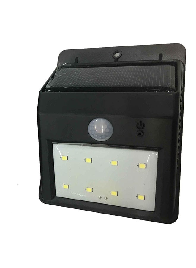 بيوينتي مصباح حائط مضاد للماء يعمل بالطاقة الشمسية ومزود بمستشعر حركة بـ8 مصابيح LED أسود/ أبيض 6 x 10سم - Image 1